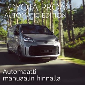 Täyssähköiseen ja monipuoliseen Toyota Proace -mallistoon mahtuu paljon hyötyjä yrittäjälle. Moderni, päivittynyt mallis...