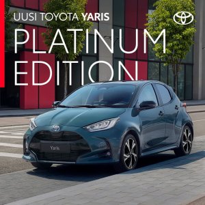 Toyota Yaris Platinum Edition tarjoaa erinomaisen ajettavuuden lisäksi nyt entistä enemmän varusteita, tyyliä ja näyttäv...
