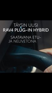 TÄYSIN UUSI TOYOTA RAV4 ladattava plug-in-hybridi. Huipputason teknologialla varustettu täysin uusi Toyota RAV4 yhdistää...