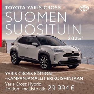Suomalaisten suosikki, eikä suotta: Toyota Yaris Cross on kokoaan suurempi, ketterä crossover. Edistykselliset turvavaru...