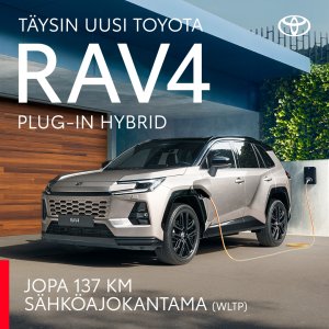 Täysin uusi RAV4 Plug-In Hybrid on täällä, entistäkin edistyksellisempänä. Vakuutu entistä suuremmasta vetomassasta, inn...